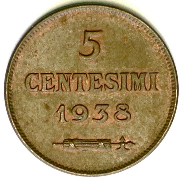 San Marino 5 Centesimi 1938
