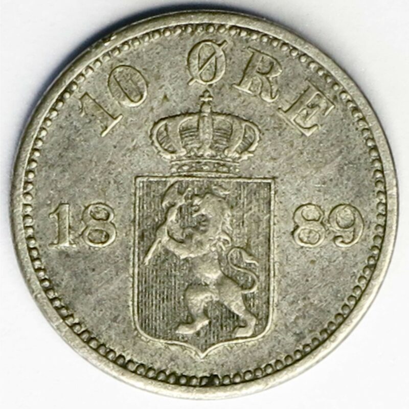 Norway 10 Ore 1889