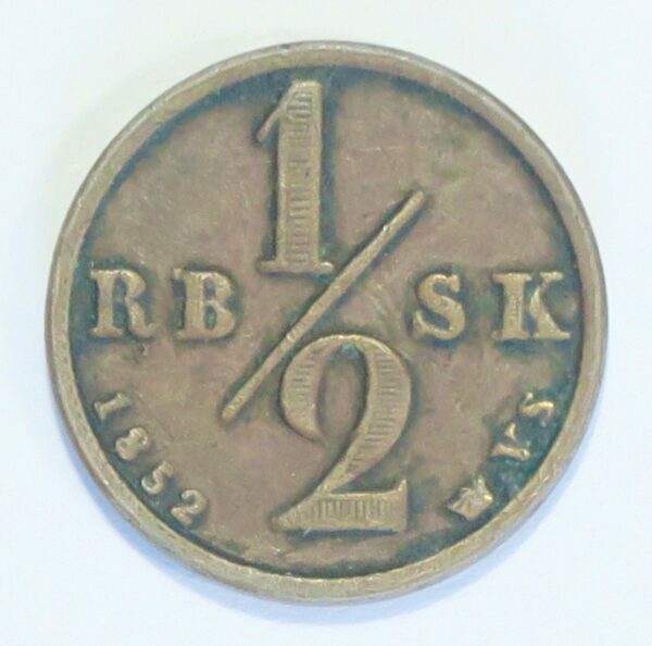 Denmark Half Skilling 1852