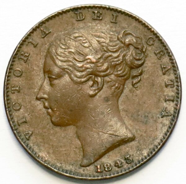 1843 Farthing aEF