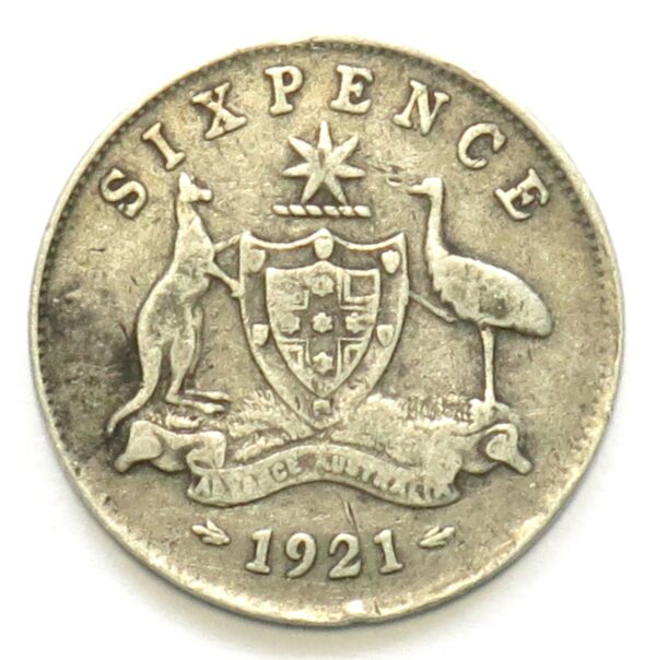 Australian Sixpence 1921