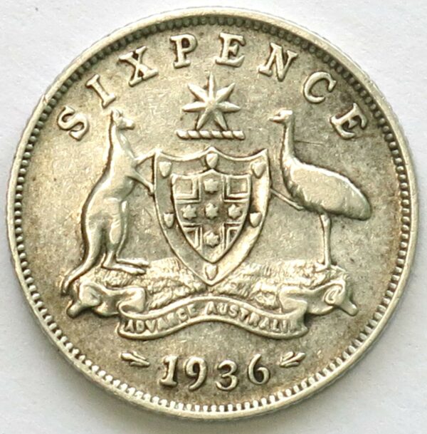 Australian sixpence 1936