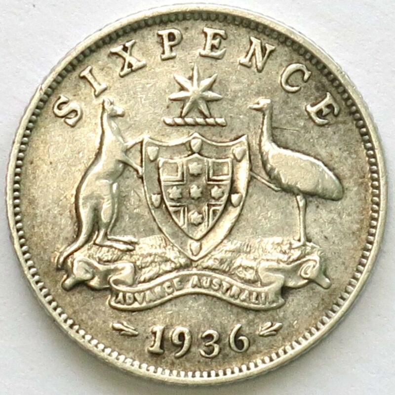 Australian sixpence 1936