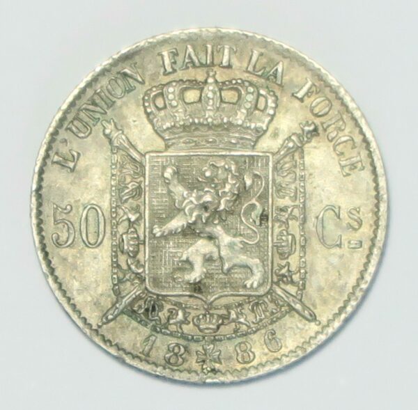 Belgium 50 Centimes 1886