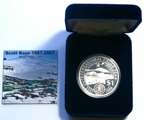 Scott Base 2007 Silver Dollar