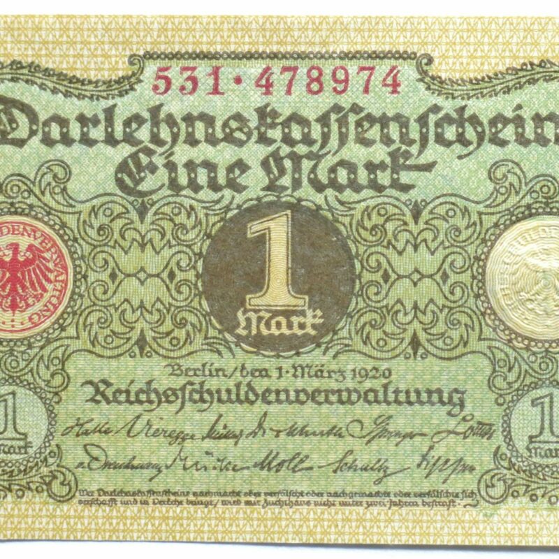 Weimar Republic 1 Mark 1920
