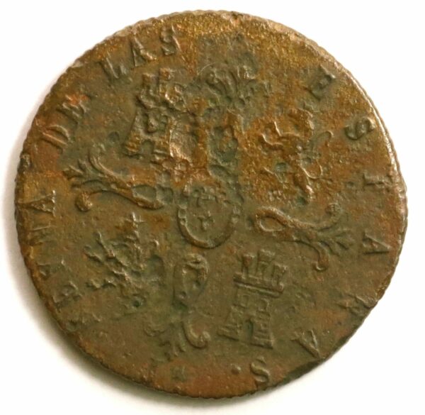 Spain 8 Maravedis 1846