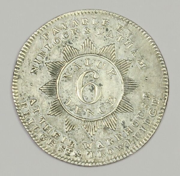 Niblock & Latham Sixpence 1811
