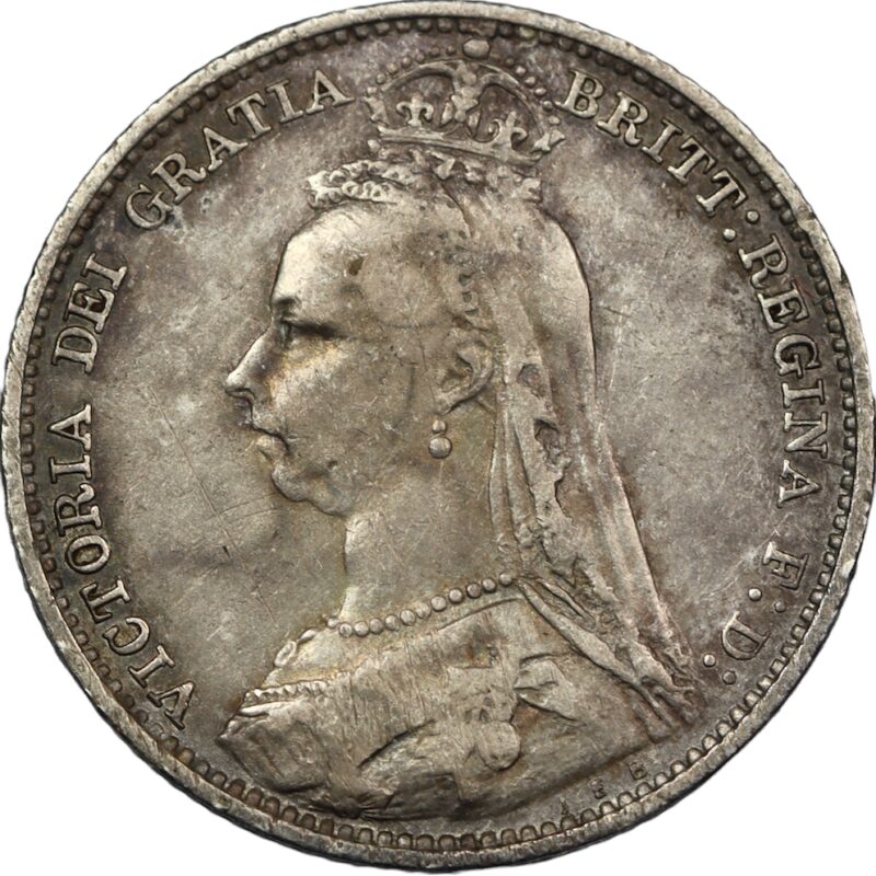 1891 Sixpence