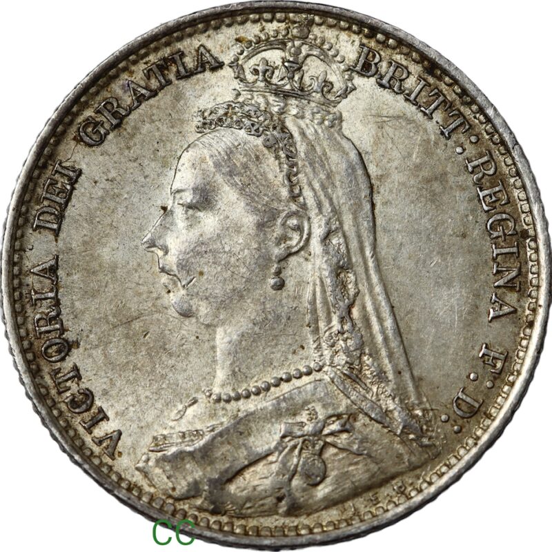 1890 Jubilee Sixpence