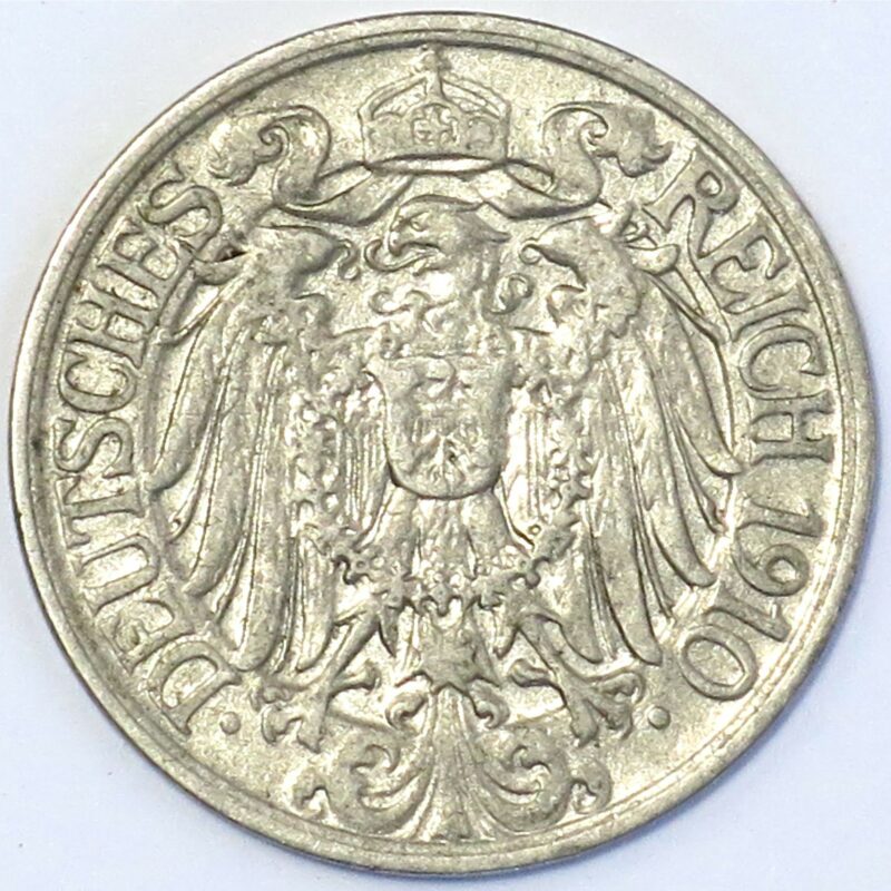 German Empire 25 Pfennig 1910