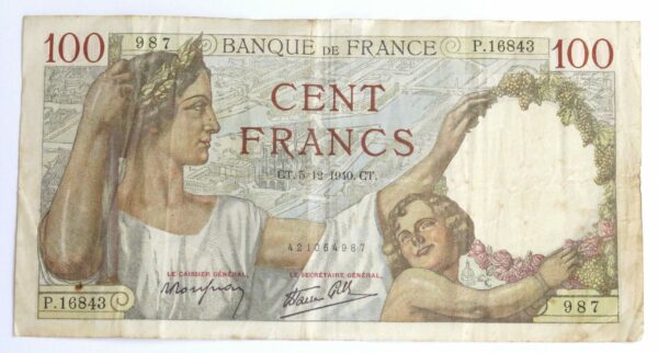 France 100 Fancs 1940