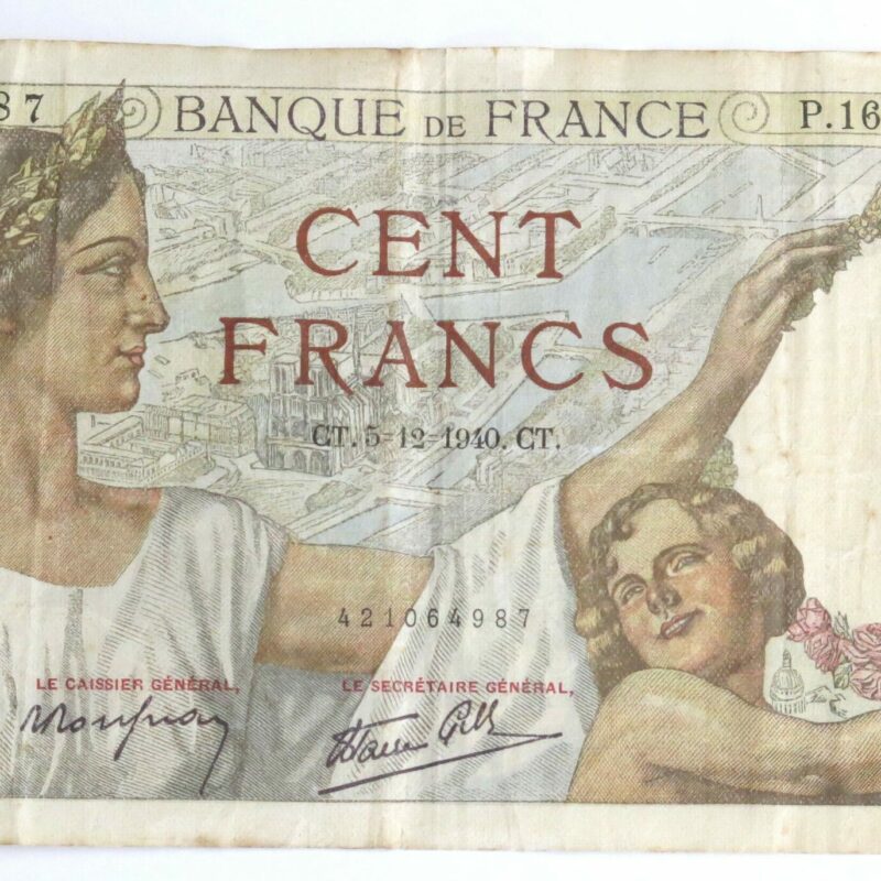 France 100 Fancs 1940