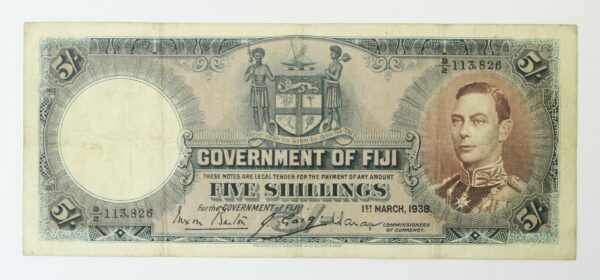 Fiji 5 Shillings 1938