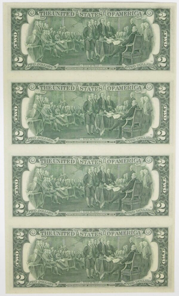 US $2 Sheet of 4