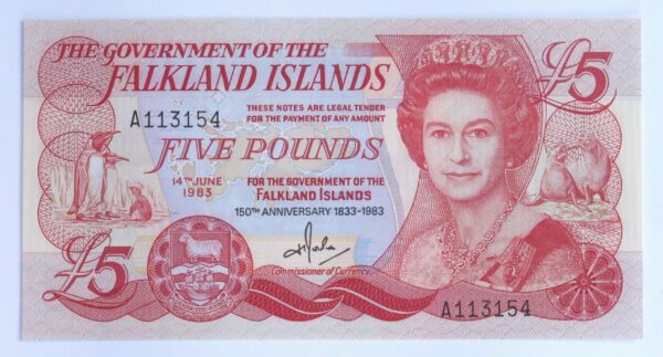 Falklands 5 Pounds 1983