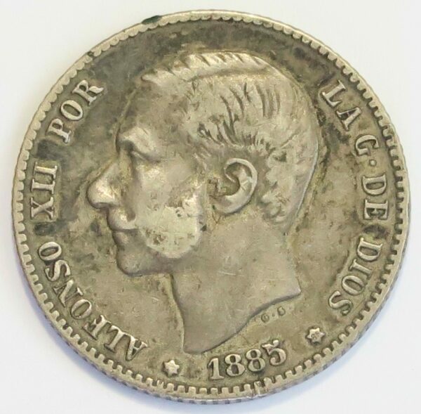 Spain Peseta 1885