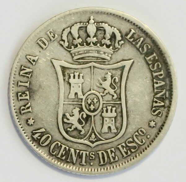 Spain 40 Centimos 1866