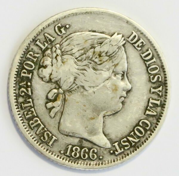 Spain 40 Centimos 1866