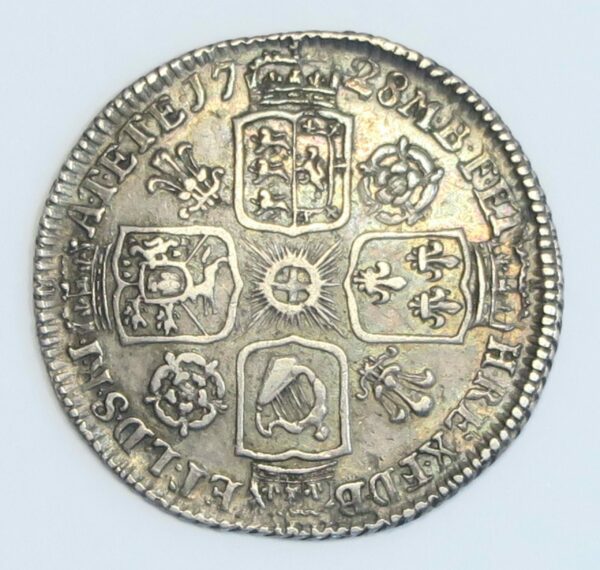 1728 Sixpence Roses & Plumes