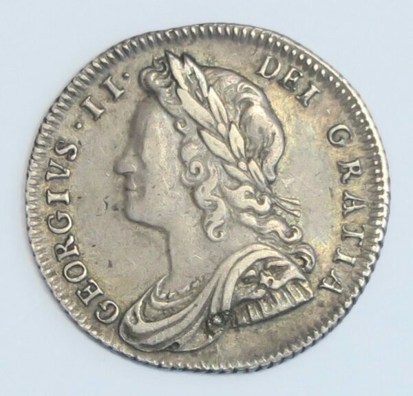 1728 Sixpence Roses & Plumes