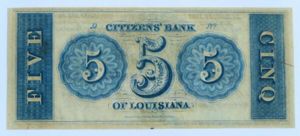 Louisiana $5 Citizens Bank