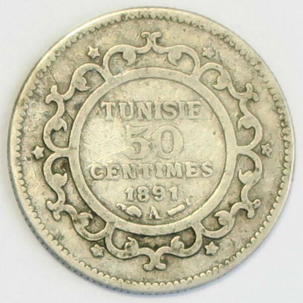 Tunisia 50 Centimes 1891A