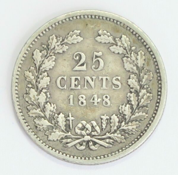 Netherlands 25 cents 1848