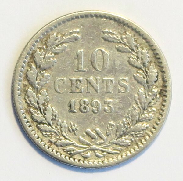 Netherlands 10 Cents 1893