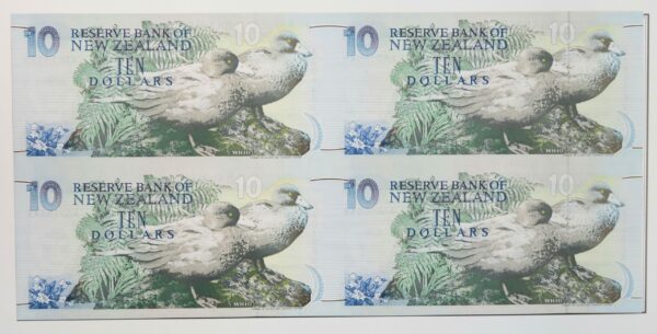 Block of 4 Ten Dollars 1993