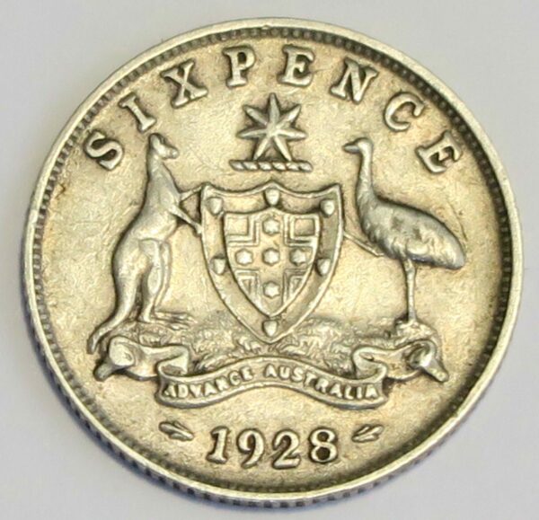 Australia sixpence 1928