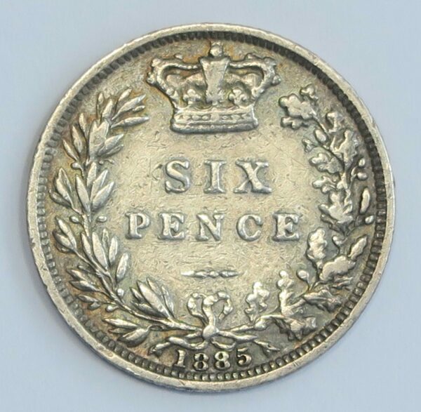 1885 Sixpence