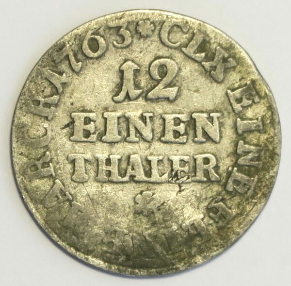 Saxony 1/12 Thaler 1763