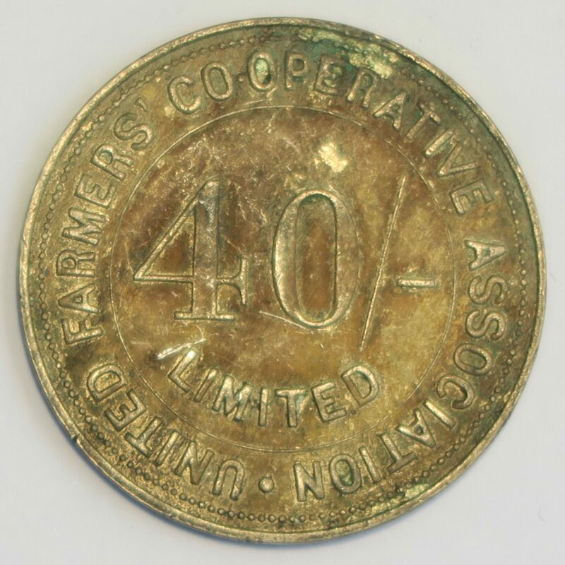 United Farmers Co op 40/- Token