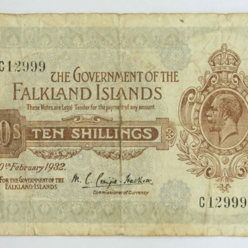 Falklands 10 Shillings 1932