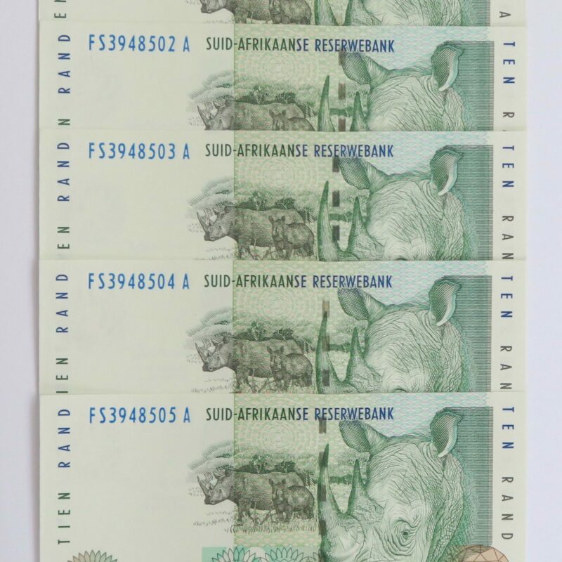 10 Rand consecutive 2009