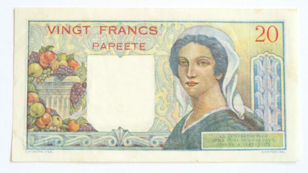 Tahiti 20 Francs 1951