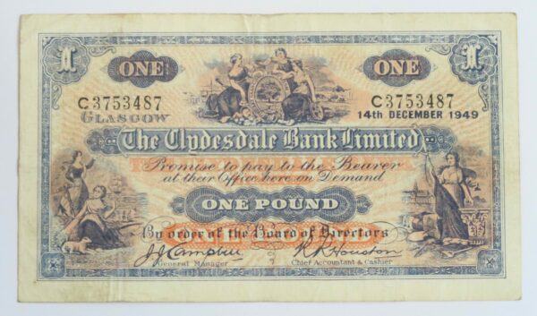 Clydesdale Bank Pound 1949