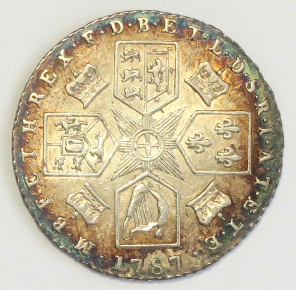 1787 Sixpence with hearts