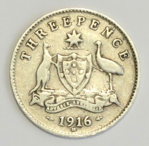 1916M Threepence