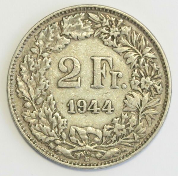 Switzerland 2 Francs 1944