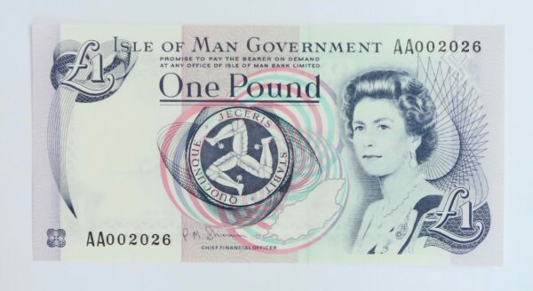 Isle of Man Pound Low Number