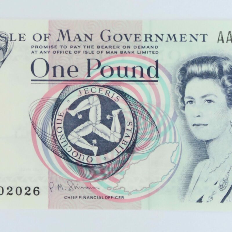 Isle of Man Pound Low Number