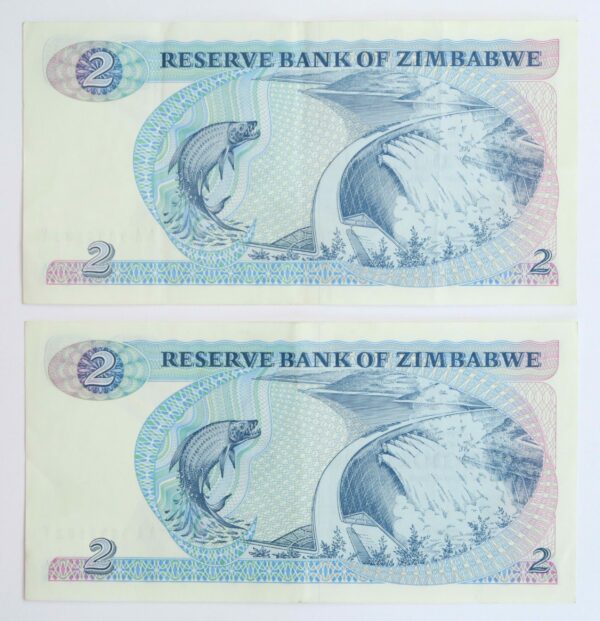 Zimbabwe $2 Pair