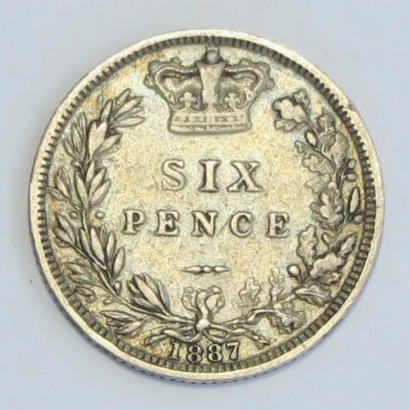 1887 Sixpence, ist Issue