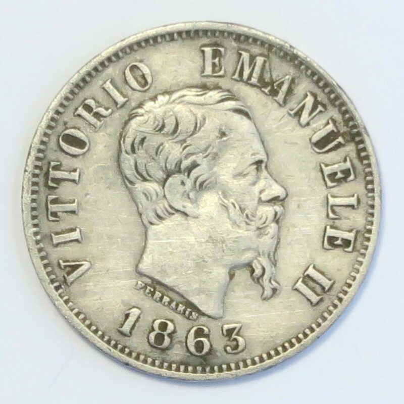 Italy 50 Centesimi 1863BN