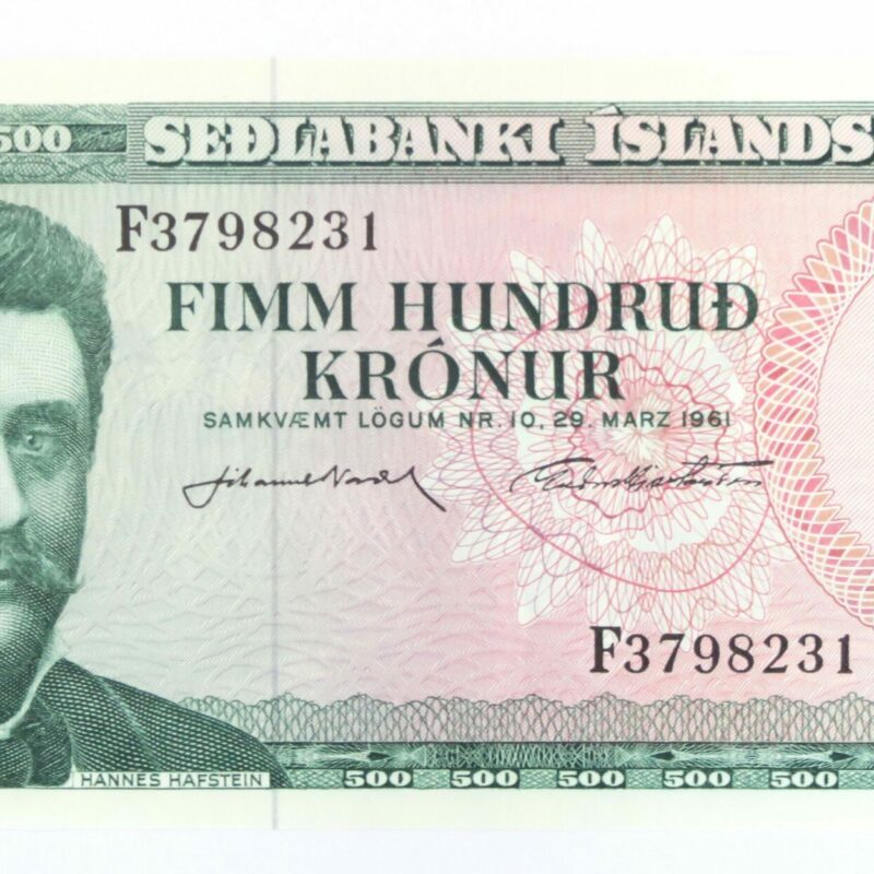 Iceland 500 Kronur 1961