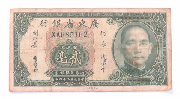 Kwangtung Provincial 20 Cents 1935
