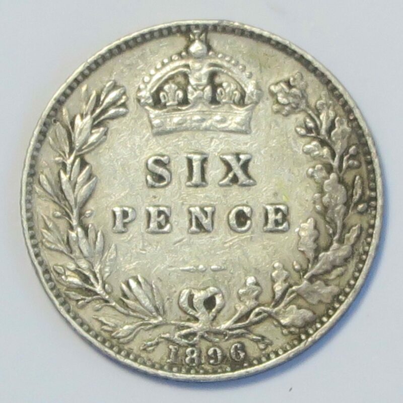 1896 Sixpence
