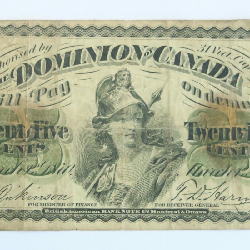 Canada 25 Cents 1870
